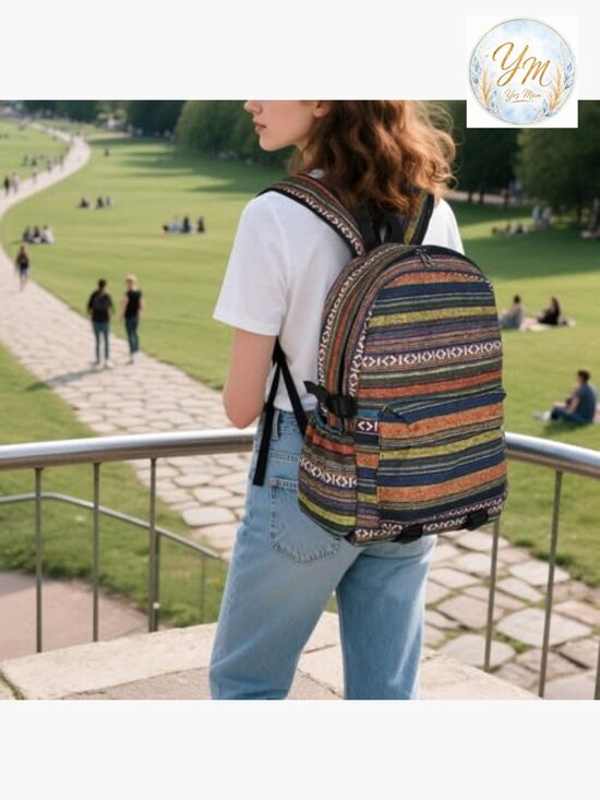 Vintage Boho Ethnic Fashion Backpack Purse Shoulder Bag Adjustable Strap main image 4